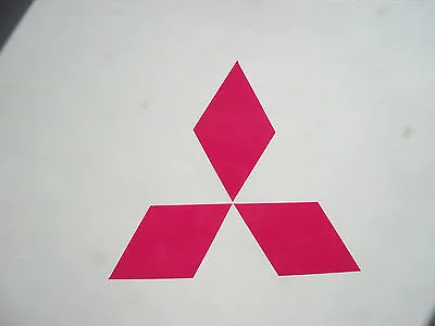 PINK - Mitsubishi Grille Front & Rear Emblem Overlay DECALS Lancer Evo Eclipse  • $9.99