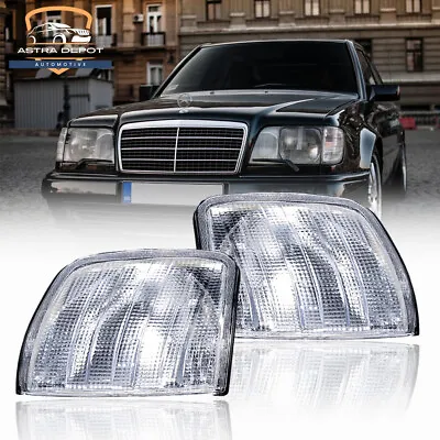 $27.98 • Buy Clear Corner Lights Parking Turn Signal For 85-95 Mercedes Benz E-Class W124 (2)