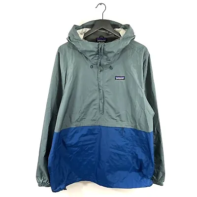 $109.99 • Buy Patagonia TorrentShell Rain Jacket Mens 2XL Pullover Hooded H2NO Zip Gray Blue