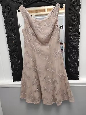 £4.99 • Buy Women's Monsoon Pale Dusky Pink/ Beige Knee Length Sleeveless Dress Size 10