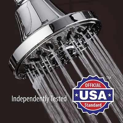 AquaDance 4 Inch Premium High Pressure Shower Head With 6 Settings • $12.99