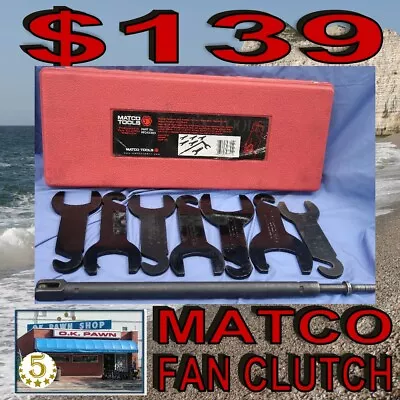 Matco Tools Pneumatic Fan Clutch Wrench Set With Case PFC43300 8 PIECE FREE SHIP • $139