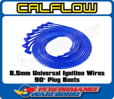 8.5mm Universal Ignition Wires/Leads With Right Angle/90° Plug Boots - Blue • $58.41