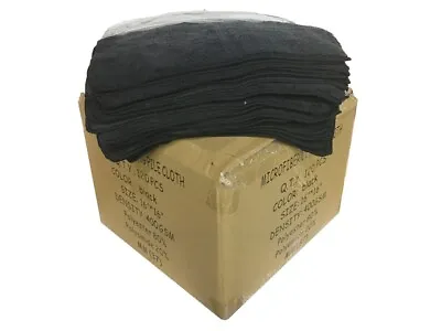 120 Case Microfiber 16 X16  Cleaning/Detailing Cloths EXTRA PLUSH 400GSM Black • $128.75