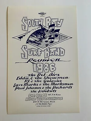 $60 • Buy Rick Griffin And Randy Tuten South Bay Surf Band Reunion Poster