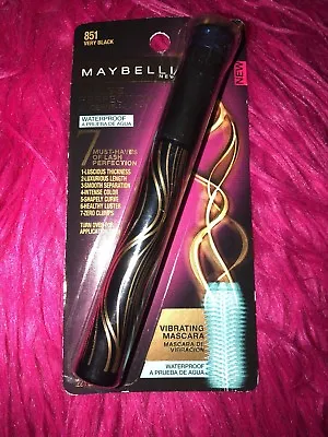 Maybelline 851 Very Black Pulse Perfection Mascara WATERPROOF NEW. Vibrating • $80