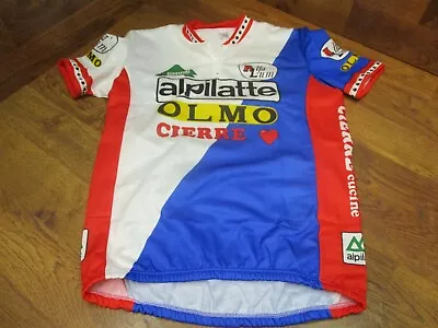Vintage Alpilatte Olmo Cierre1/4 Zip Short Sleeve Cycling Jersey Red White Blue • $49.99