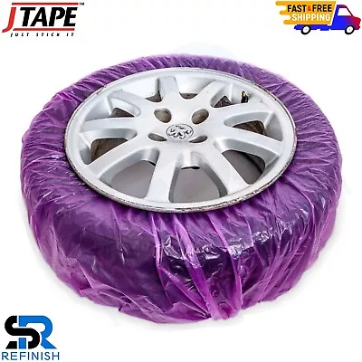 J TAPE ALLOY WHEEL MASKING SYSTEM WHEEL FILM 4 X PAINT ABSORBENT COVERS J TAPE • £12.65