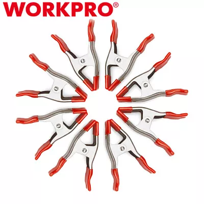 WORKPRO Spring Clamps 6-19/64  Large Steel Clamp Set 8-pack 2  Jaw Opening Clamp • $29.99