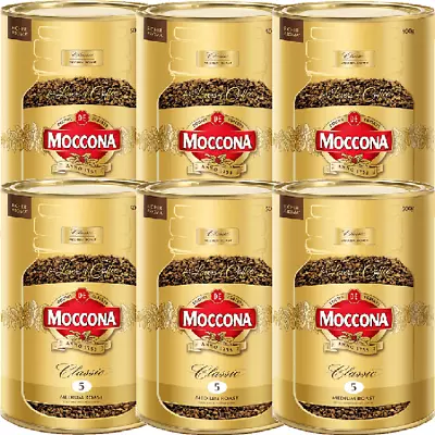 NEW 6 Pack Moccona Classic Instant Coffee Medium Roast 500g Can BULK • $173.69