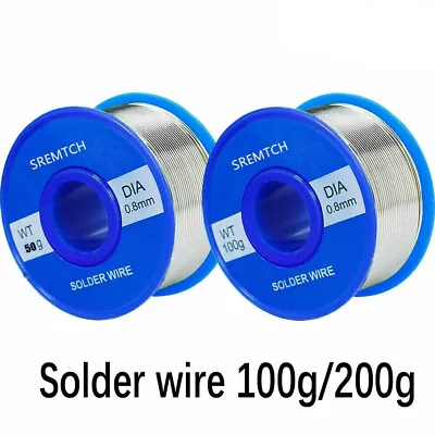 £9.99 • Buy Tin Lead Free Rosin Core Solder Wire Electrical Soldering Flux 0.8mm 100g 200g