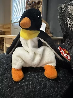 Rare Retired 1995 Ty Beanie Baby Waddle With Pvc Pellets/tag Errors. • $1000