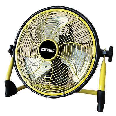 Lifesmart FGD-12C 12 In Rechargeable Battery Powdered Variable Speed Fan Yellow • $75.99