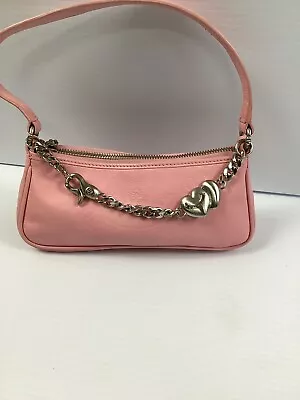 $99.95 • Buy JUICY Vintage Iconic Pink Juicy Couture Leather Baguette Purse Shoulder Bag  BY7