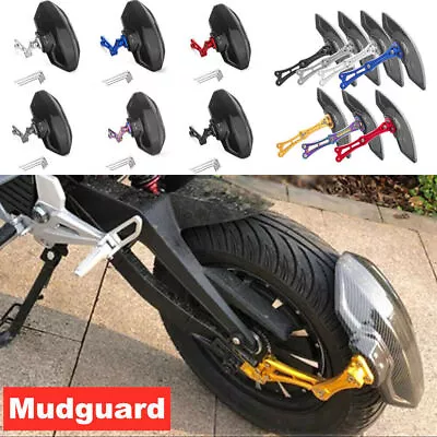 Adjustable Motorcycle Moped Rear Wheel Fender Mudguard Splash Guard Aluminum Kit • $25.05