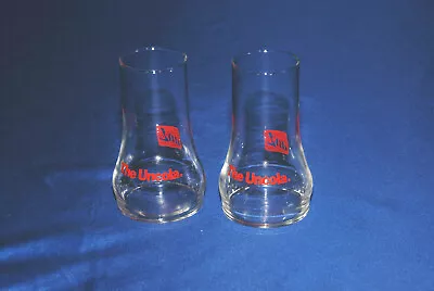 2 Vintage 7UP The Uncola Upside Down Drinking Glasses Collectible!   • $8