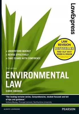 Law Express: Environmental Law By Sneddon Simon Book The Cheap Fast Free Post • £6.99