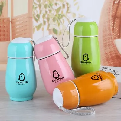 Insulation Mini Penguin Thermos Cup Stainless Steel Vacuum Flask  Gift • £6.04