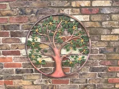 £36 • Buy Tree Of Life Wall Art Metal Garden Ornament Gift Green/Rusty Effect