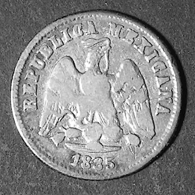 Mexico 1885 GaH 10 Centavos - Silver (2.6 G 18 Mm) KM#403.4 • $0.99