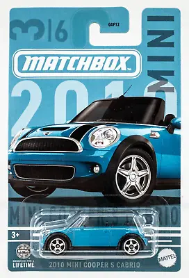 2024 Matchbox Mini Series #3 2010 Mini Cooper S Cabrio LASER BLUE METALLIC | FSC • $2.49