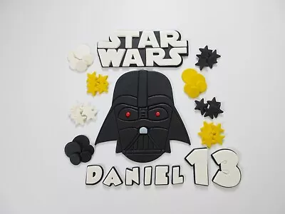 Star Wars Darth Cake Topper Personalised. Edible Darth Cake Topper Large. • £13