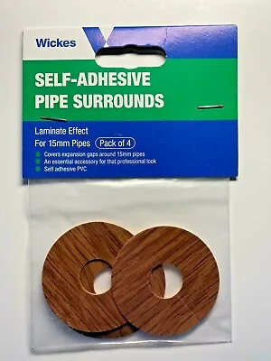 4 X Self Adhesive Pipe Covers / Radiator Rings For Laminate & Wood Floors  • £4.45