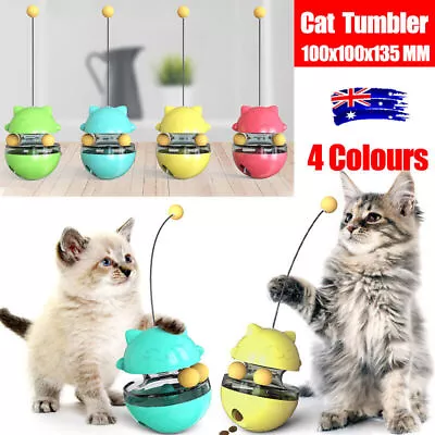 $13.45 • Buy Cat Treat Dispenser Toy Ball Kitten SelfPlay Interactive Tumbler Multifunction  