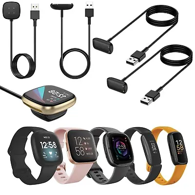 USB Charger Charging Cable For Fitbit Sense Versa 4 3 2 Inspire 2 HR ACE 3 Luxe • $7.99