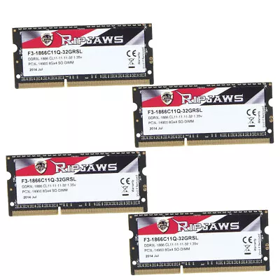 G.SKILL Ripjaws 32GB 16GB 8GB DDR3L 1600MHz 1866MHz PC3L 1.35V Laptop Memory UK • £16.79