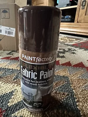 Flexible Fabric Spray Paint Leather Vinyl Textile Clothes Fast Drying - Brown • £1.99