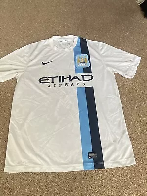 NIKE Genuine Rare Man City Third FOOTBALL Shirt 2013/14 - Size L • £90