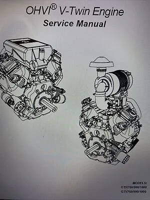 $12 • Buy GENERAC OHVI V-Twin Engine Service Manual 760/990/992/999 Displacement CC DIG DL