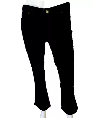 Michael Kors Womens Dark Navy Blue Flared Leg Mid Rise Stretch Jeans Size 4 • $7.99