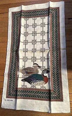 Kay-Dee 2 Mallard Ducks Kitchen Hand Towel Vtg 100% Linen Tea 16 X 27” New • $17.99