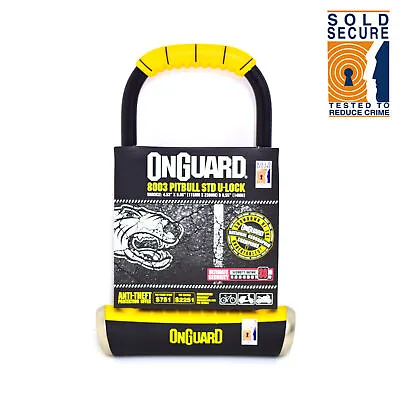 OnGuard 8003 Pitbull Keyed HD Bike U-lock STD 9 X 4.5  & Bracket Fit Kryptonite • $37.89