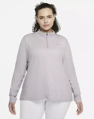 £9.99 • Buy Nike Running DriFit Element Half Zip Long Sleeve Top Grey Size 2X (2XL)