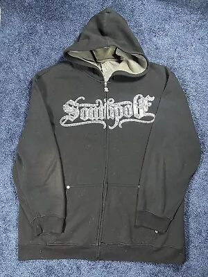 Men’s Southpole Zip Up Hoodie Metallic Silver Letters Y2K 4XL • $69.99