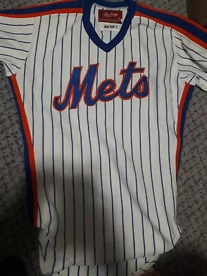 1984 New York Mets Bat Boy Game Used Home Jersey Blank Back MEARS COA Size 38 • $175