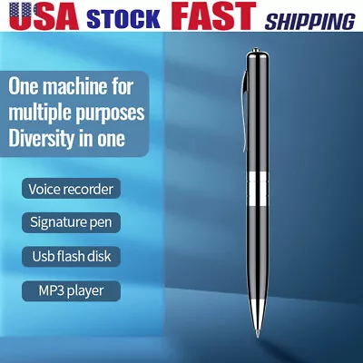 Long 15hour Battery Life Pen Audio Recorder Voice Activated Working Pen Recorder • $19.94