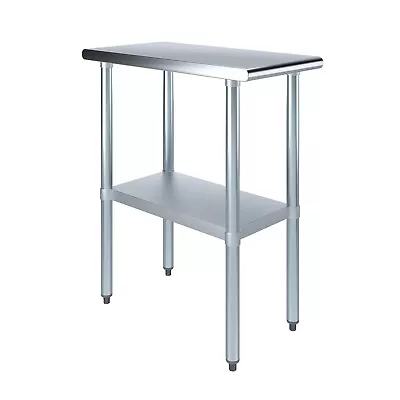 30 In. X 15 In. Stainless Steel Work Table | Metal Utility Table • $149.95