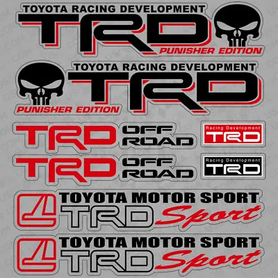 $8.99 • Buy Toyota TRD Sport Punisher Edition Racing Development Car Sticker 3D Decal Stripe