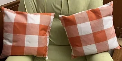 Matching Set Of Orange Throw Pillows • £14.59