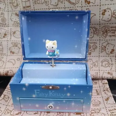 £96.27 • Buy Hello Kitty Fairy Kitty Jewelry Box Type Music Box Blue Sanrio 2000 Japan