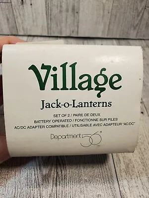 Dept 56 Halloween Village Jack O Lanterns Set Of 2 Pumpkins Battery Operated • $9.99