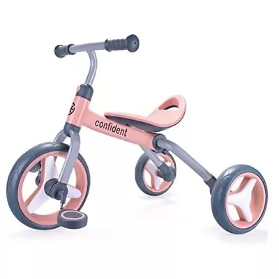  4 In 1 Tricycle For Toddlers Age 2-5 Folding Kids Trike Tricycles Pink • $102.77