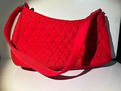 Solid Red Microfiber Vera Bradley Purse Euc • $8