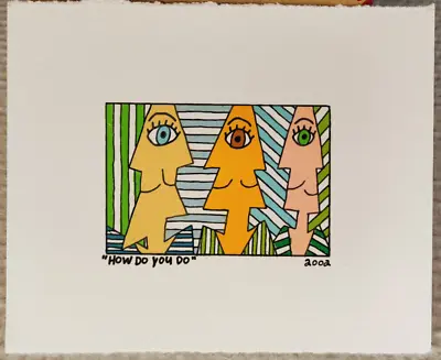 Lithograph By James Rizzi On Box How Do You Do • $61.66