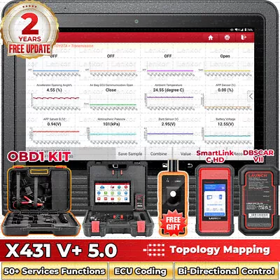 LAUNCH X431 V+ 5.0 SmartLink C As HDIII Heavy Duty Truck Diagnostic Scanner Tool • $1449