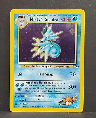 Pokemon MISTY'S SEADRA #9/132 Black Star PreRelease Holo Promo New • $7.99